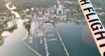 Flying over Lake Ontario shoreline