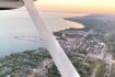 Lake Ontario shoreline on scenic flying experience