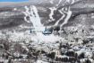 Winter Helicopter Flight Over Mont-Tremblant QC