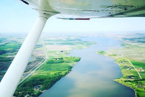 scenic flight over Brandon Manitoba
