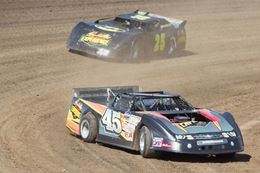 Driving a race car on a dirt track at York, PA