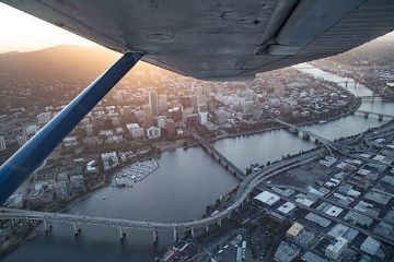 Private Scenic Flight over Portland view from cockpit Private Scenic Flight over Portland view from cockpit