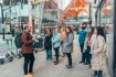 Guided bourbon food tour group, Louisville, Kentucky