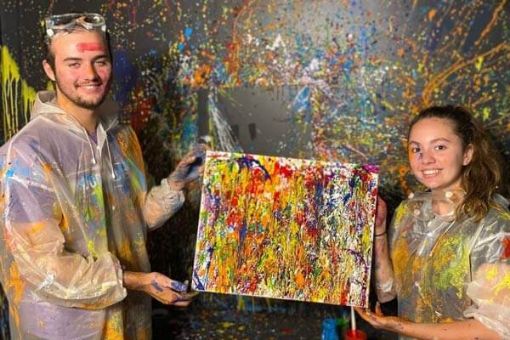 Dallas Date Night Splatter Painting Experience