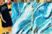 Dallas gift idea for couples - Fluid Art Workshop