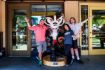 Wolverine mascot on Madison Donut Tour