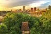 View of downtown Richmond, Virgina from James River hiking tour